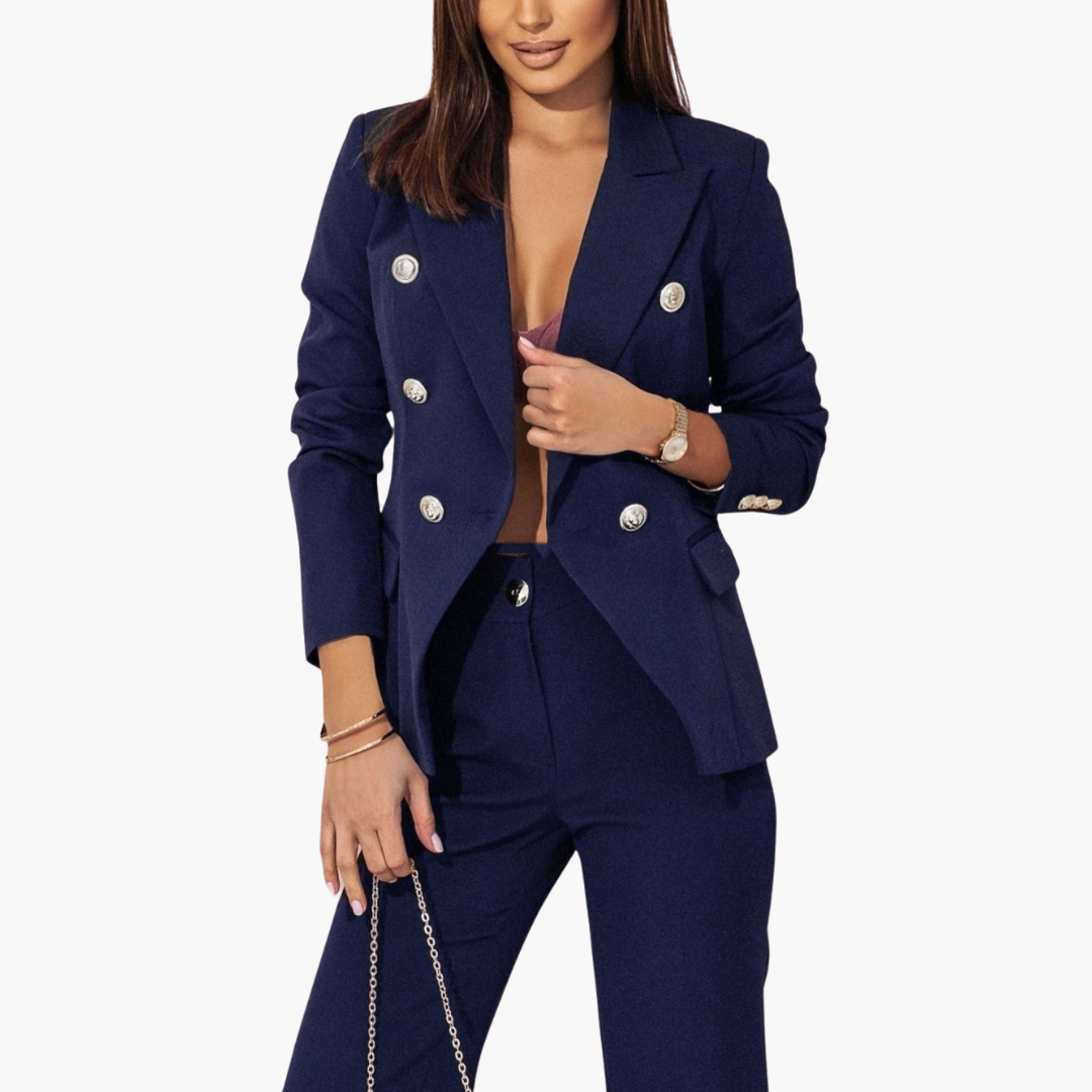 Elegant Tailored Long-Sleeve Suit