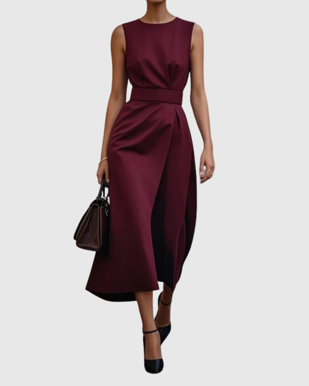 Clarimond: Timeless, Elegant Round-Neck Dress
