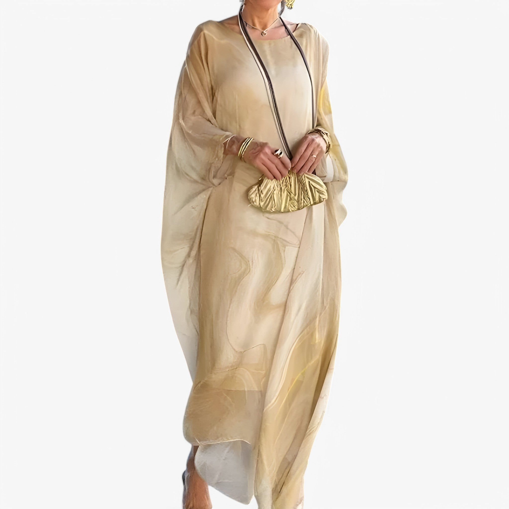 Celeste | Marble-patterned maxi dress – unique and elegant