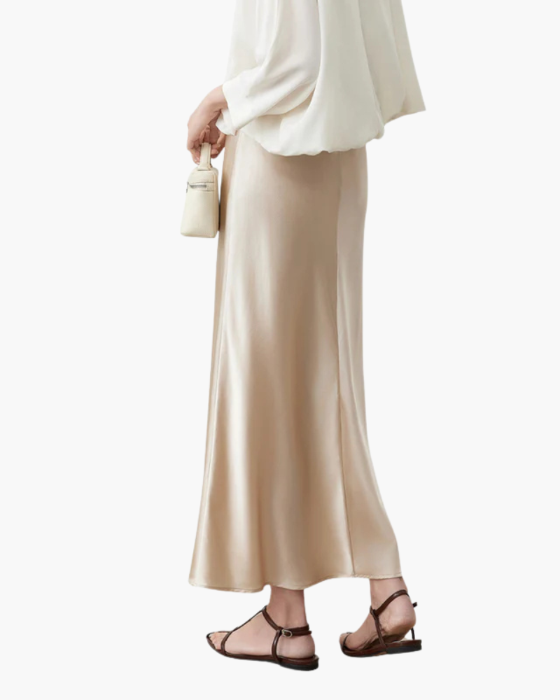 Old Money Silk Skirt - Luxe Silk, Timeless Elegance