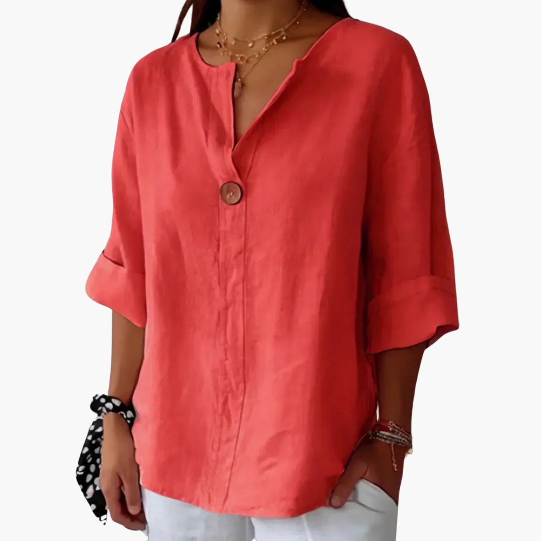 Effortless Casual V-Neck Blouse