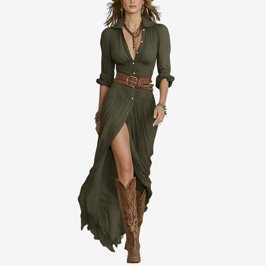 Belted Maxi Dress – Effortless Elegance
