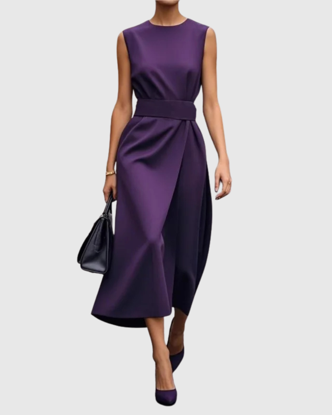 Clarimond: Timeless, Elegant Round-Neck Dress
