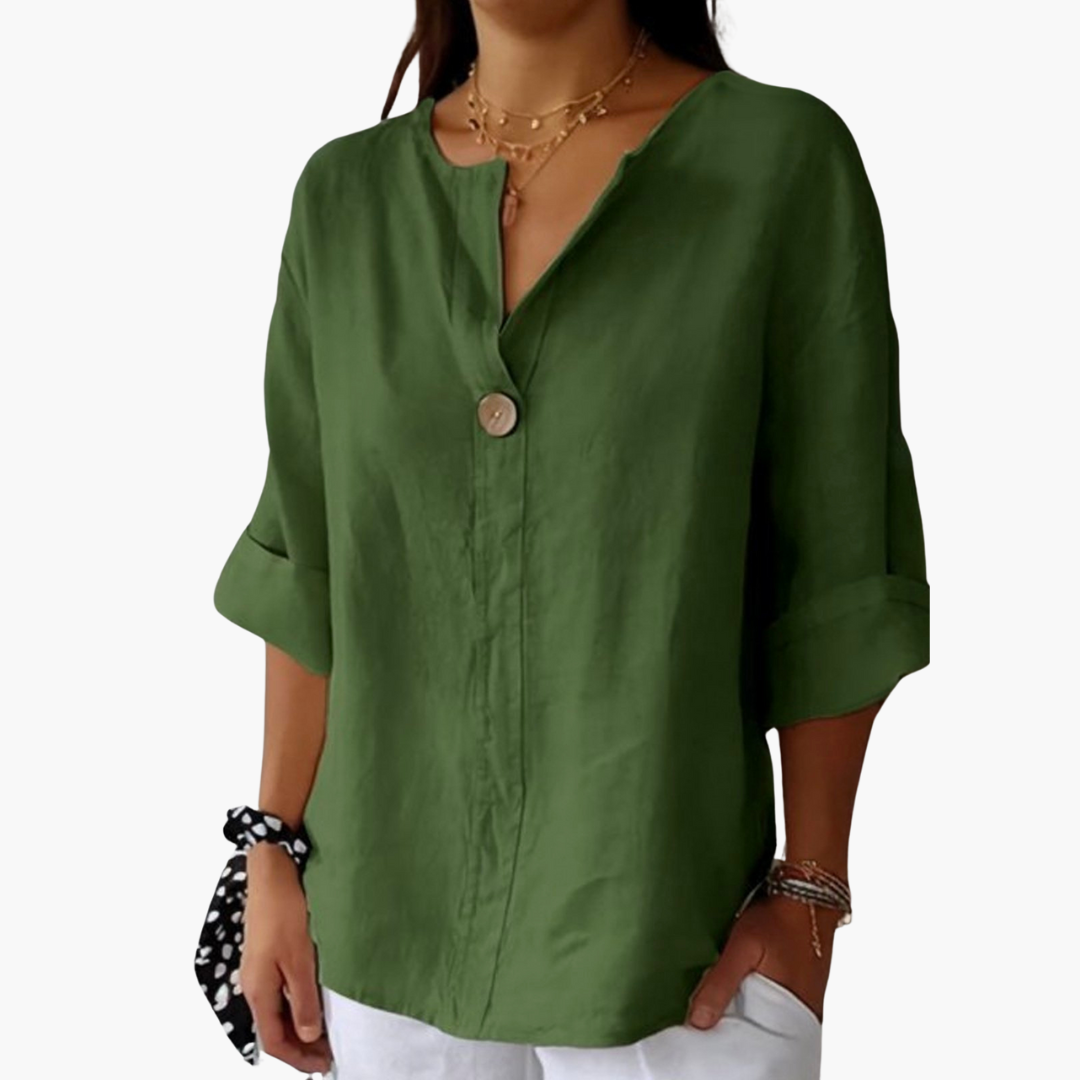 Effortless Casual V-Neck Blouse