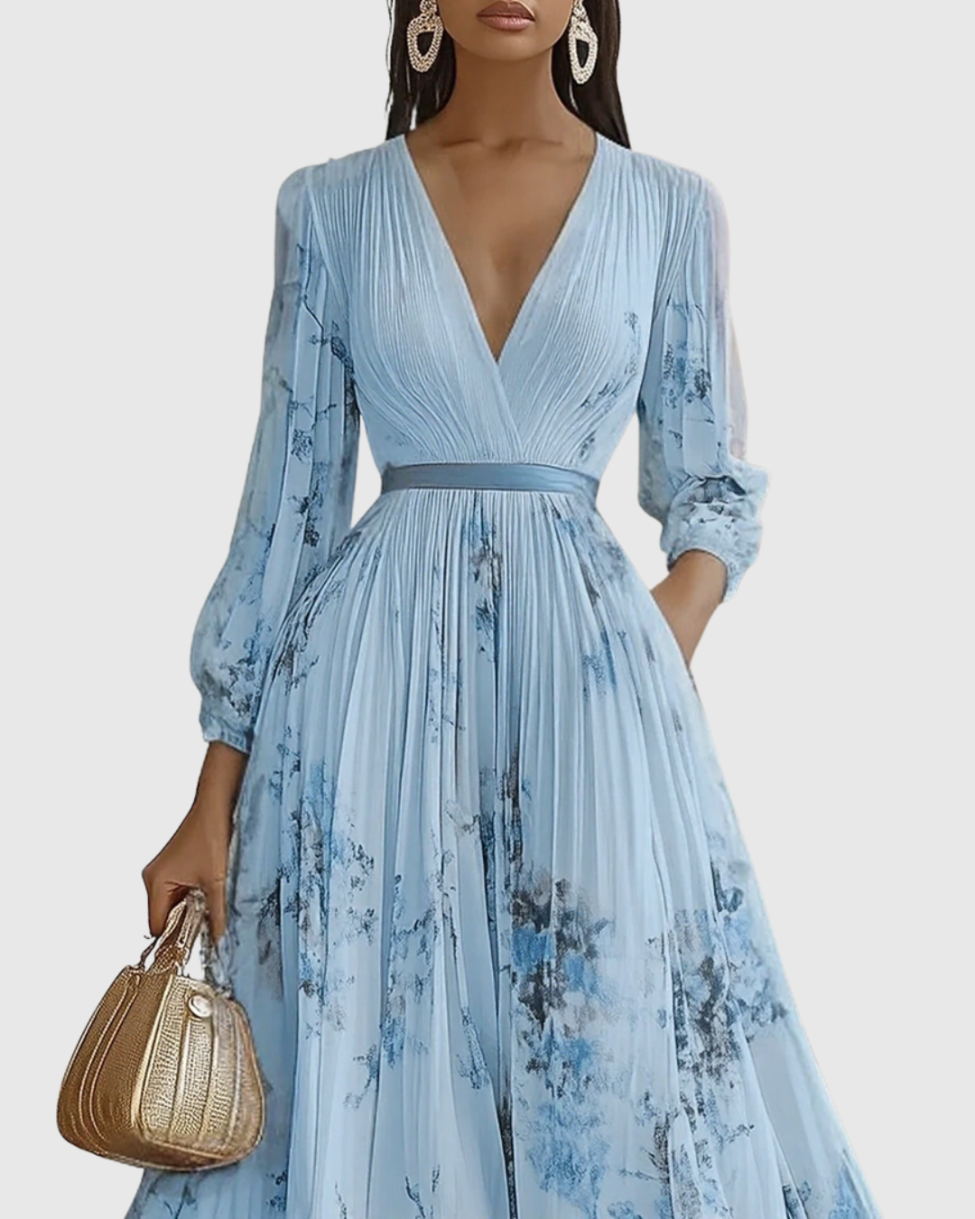 Rowella | Sophisticated Pleated Maxi Dress for Every Occasion