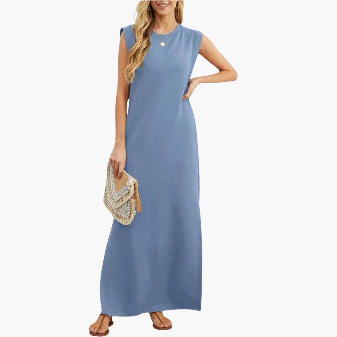 Effortless Wrinkle-Resistant Flowy Maxi Dress