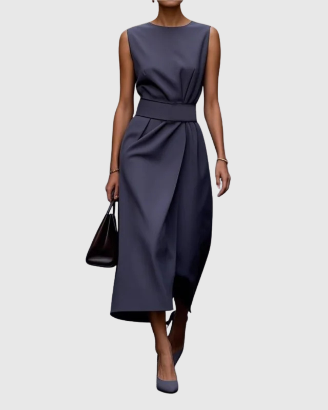 Clarimond: Timeless, Elegant Round-Neck Dress