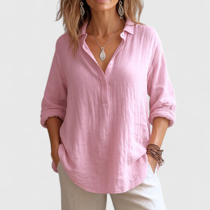 Franzina Linen Blouse — Soft, Stylish and Effortlessly Chic