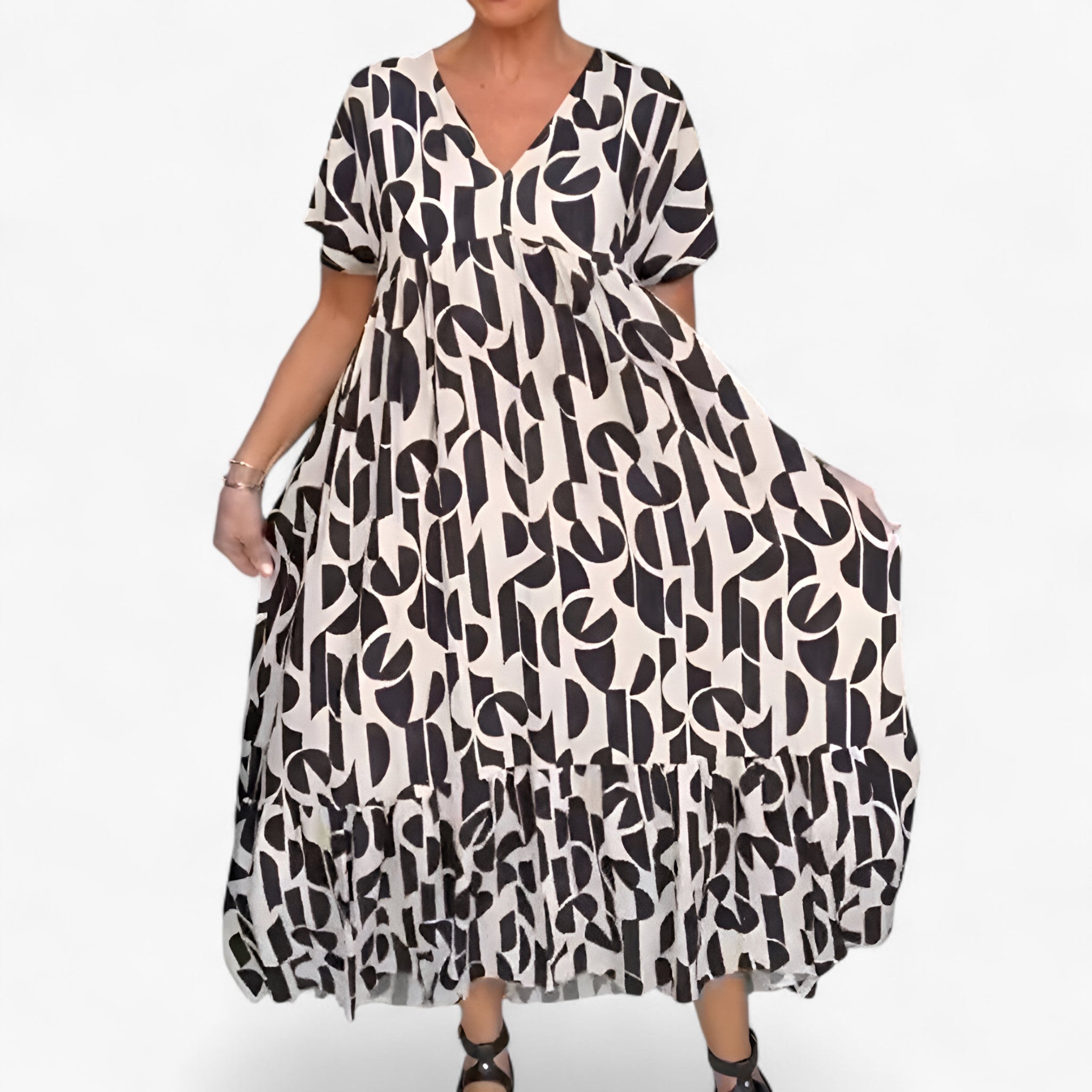 Judith | Lightweight V-Neck Dress for Women in Breathable Fabric