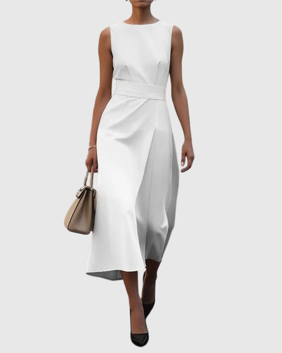 Clarimond: Timeless, Elegant Round-Neck Dress