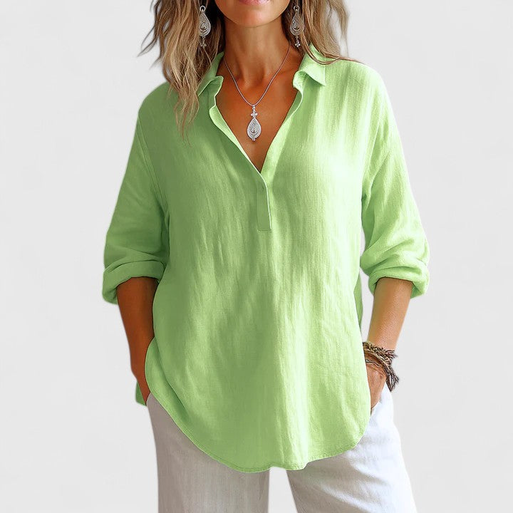 Franzina Linen Blouse — Soft, Stylish and Effortlessly Chic