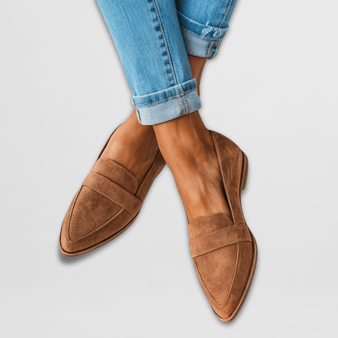 Helen Orthopedic Soft Suede Loafers – Cushioned Support for All-Day Comfort