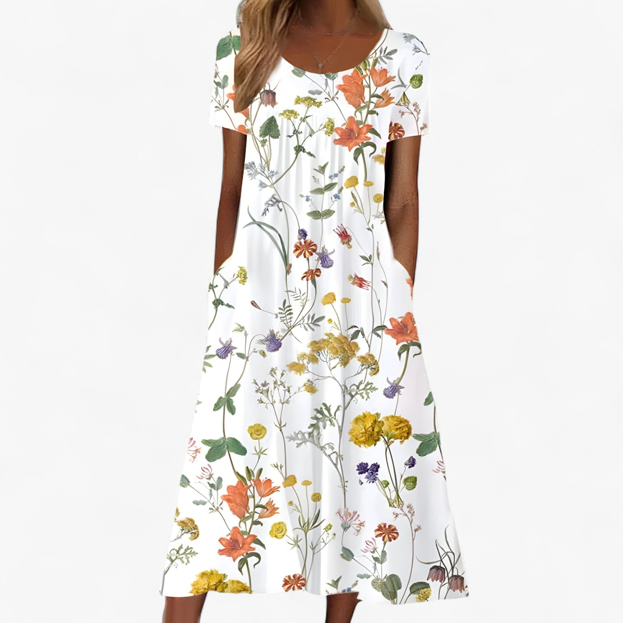 Isay | Boho floral dress with matching swimsuit – beach-ready and stylish