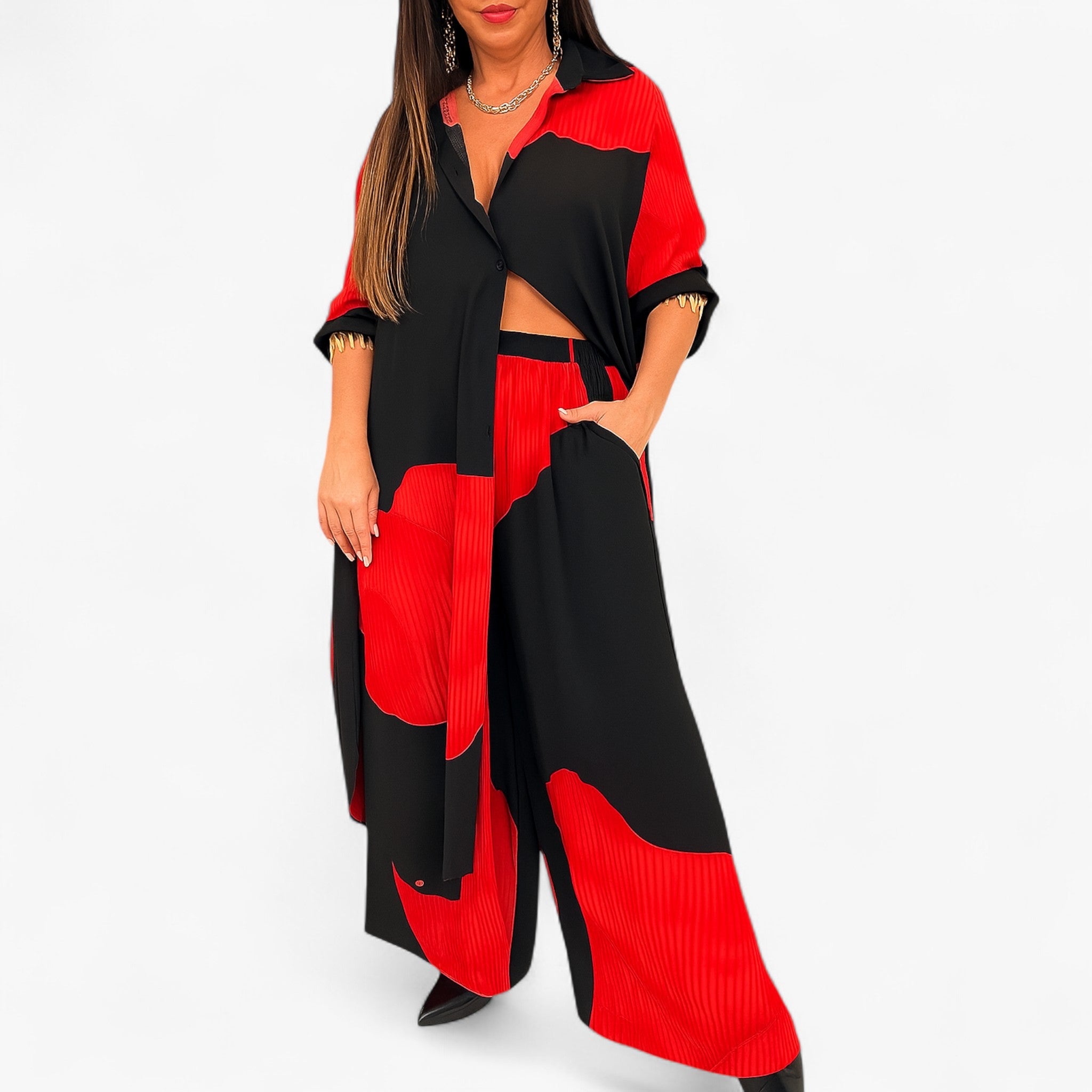 Amelia | Women's Elegant Set with Shirt and Pants