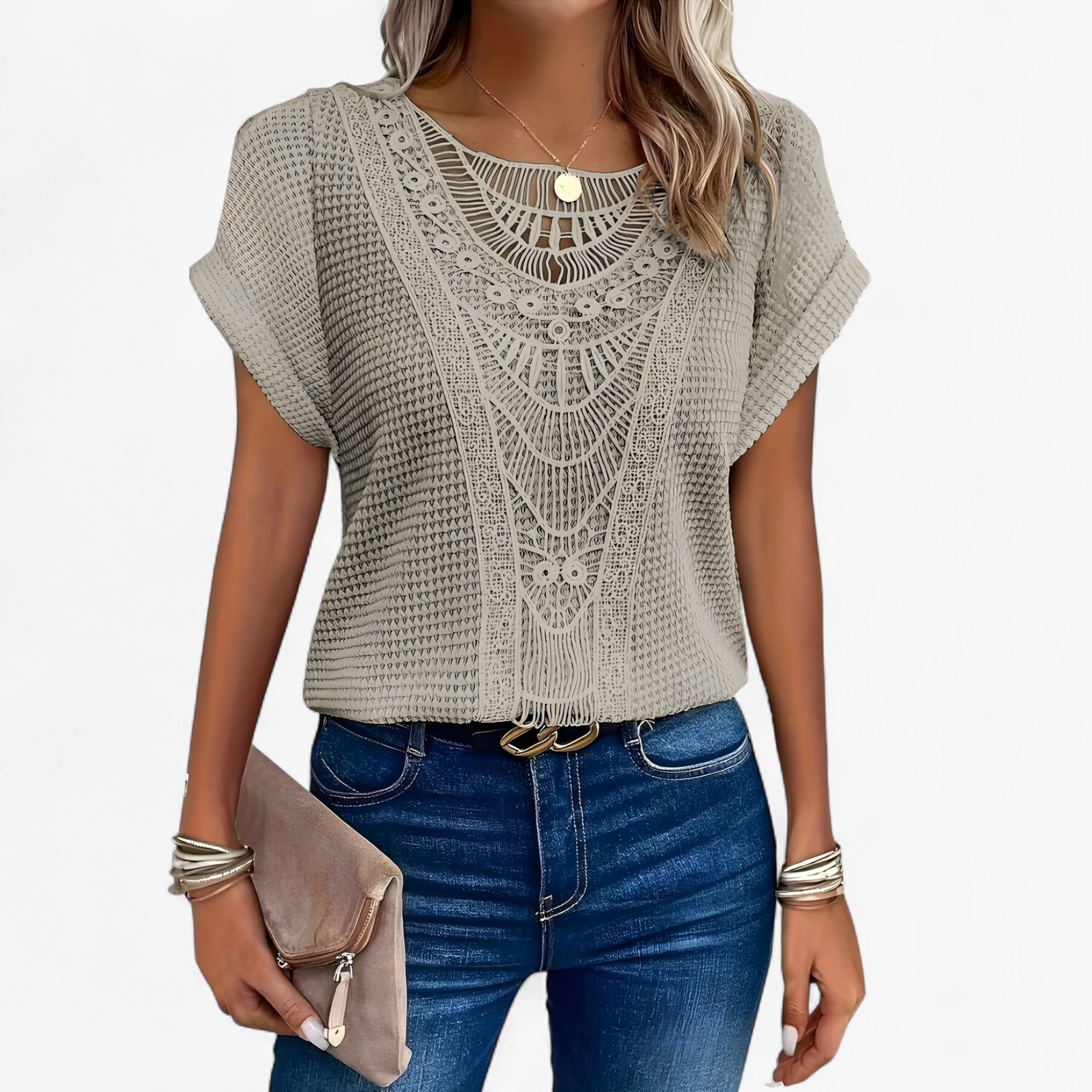 Elise | Chic Blonde Top – Elegance and Style for Everyday Wear and Parties