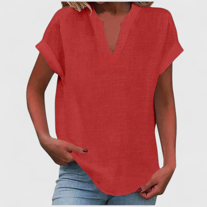 Xavinah Cozy V-Neck Top — Soft Knit, Everyday Comfort