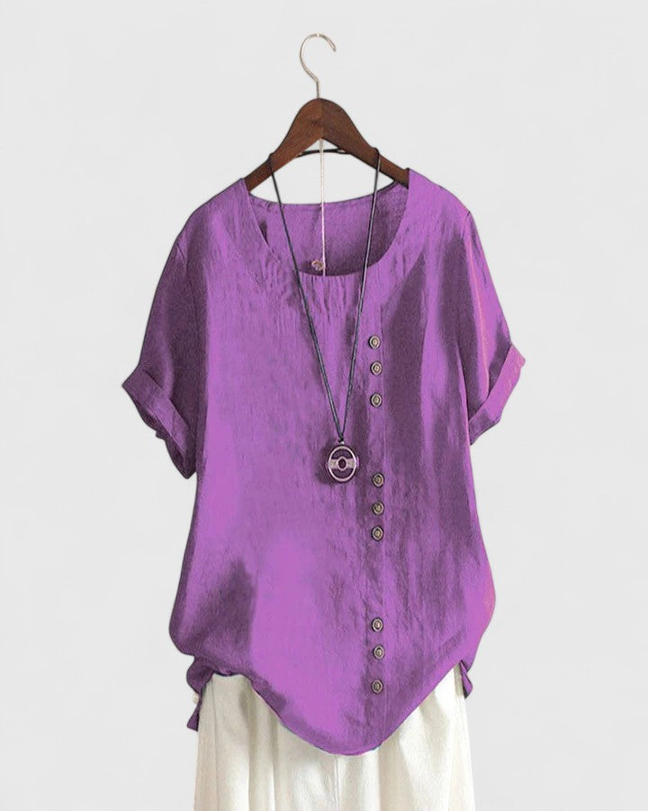 Elisavie Cozy Short-Sleeve Top – Soft, Everyday Comfort