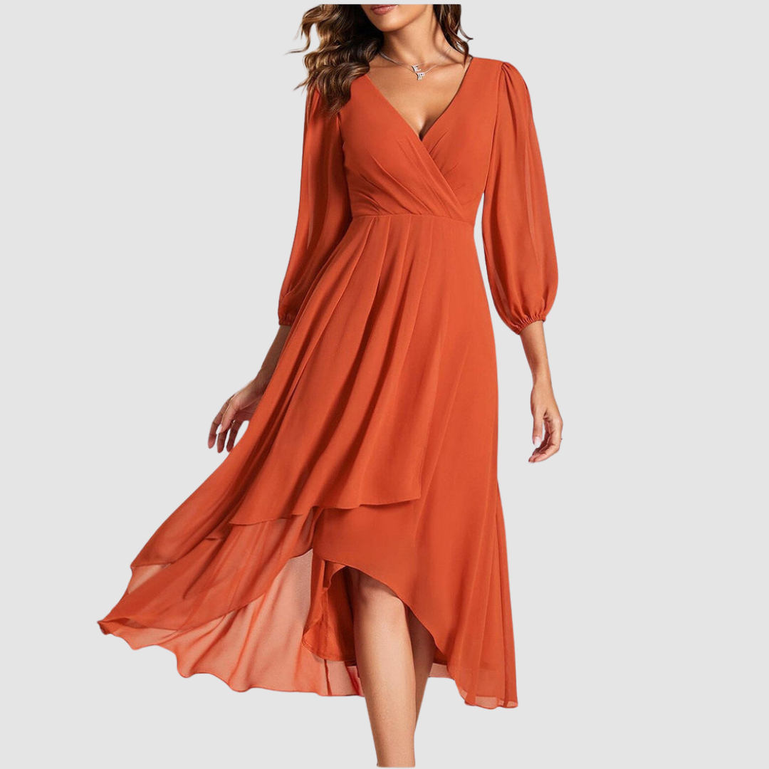 Elegant V-Neck Maxi Dress