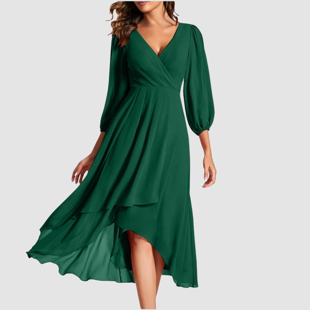 Elegant V-Neck Maxi Dress