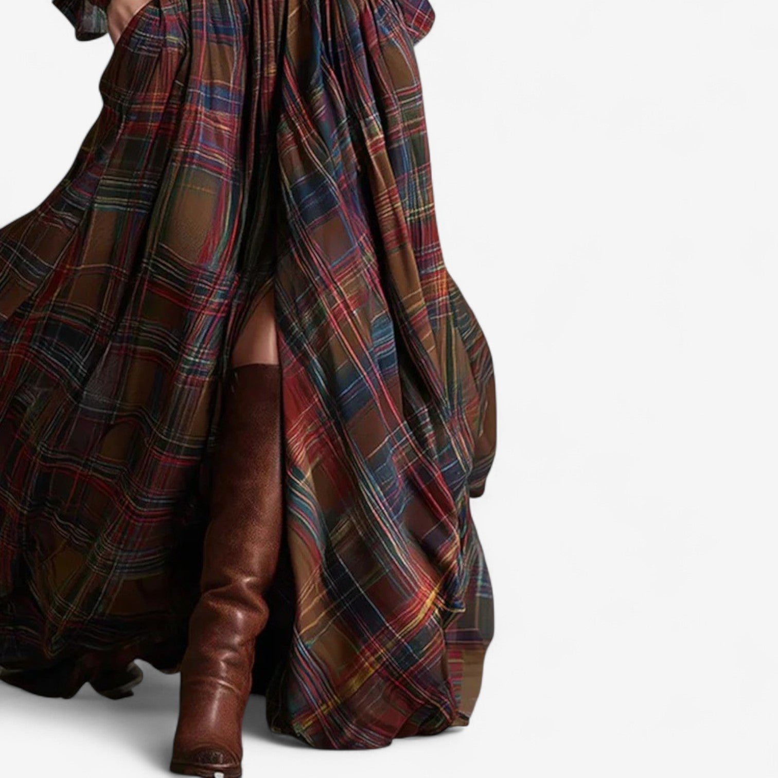 Maxi Dress in a Classic Check Pattern