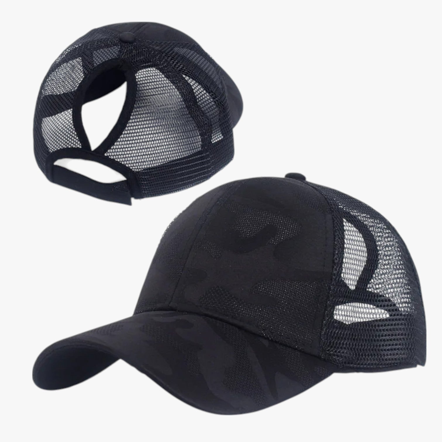 Blaire | Summer hat in camo with net and tuft