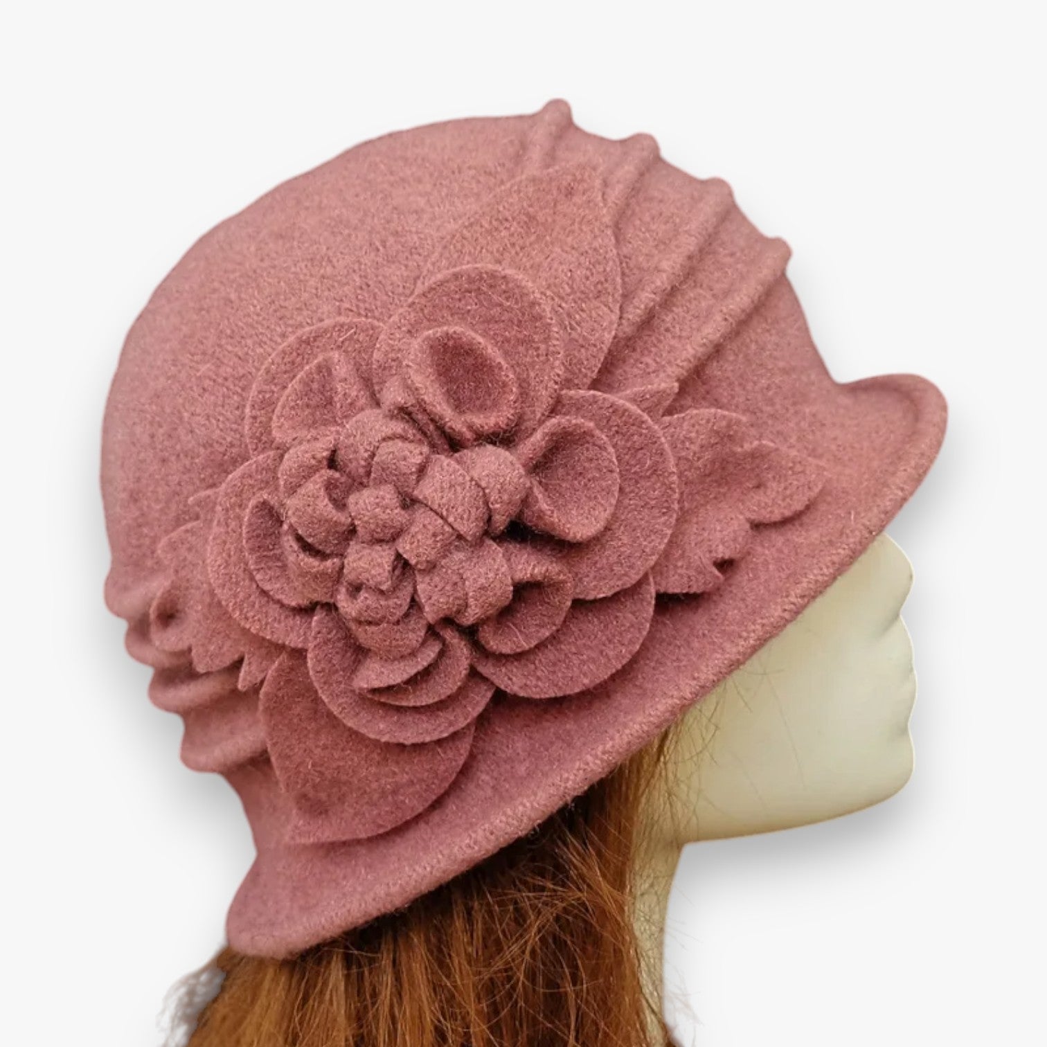 Arlett | Floral Wool Fedora Hat for Mothers – Warm & Soft