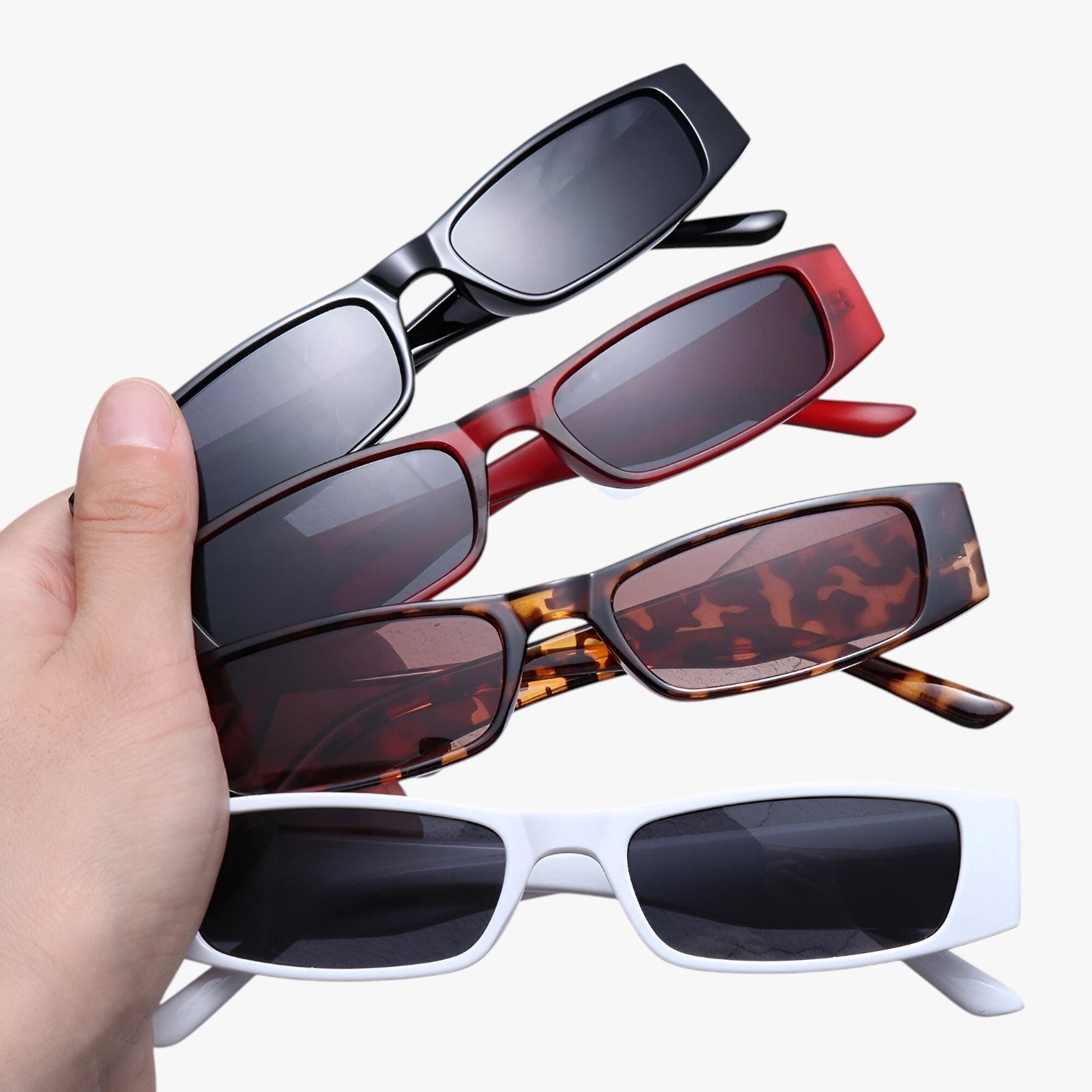 Lenora: Retro Slim Cat-Eye Sunglasses – Bold Style with UV Protection