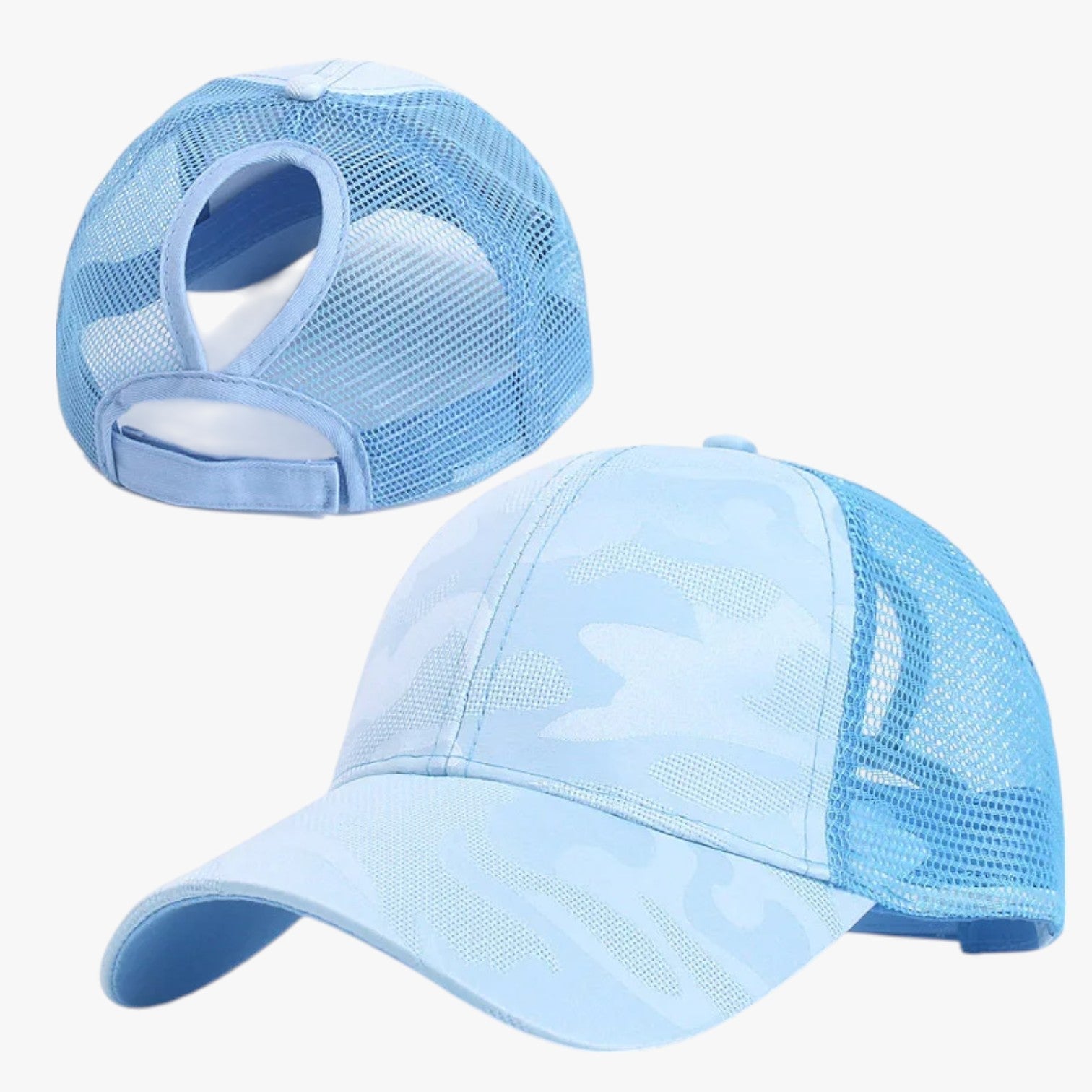 Blaire | Summer hat in camo with net and tuft