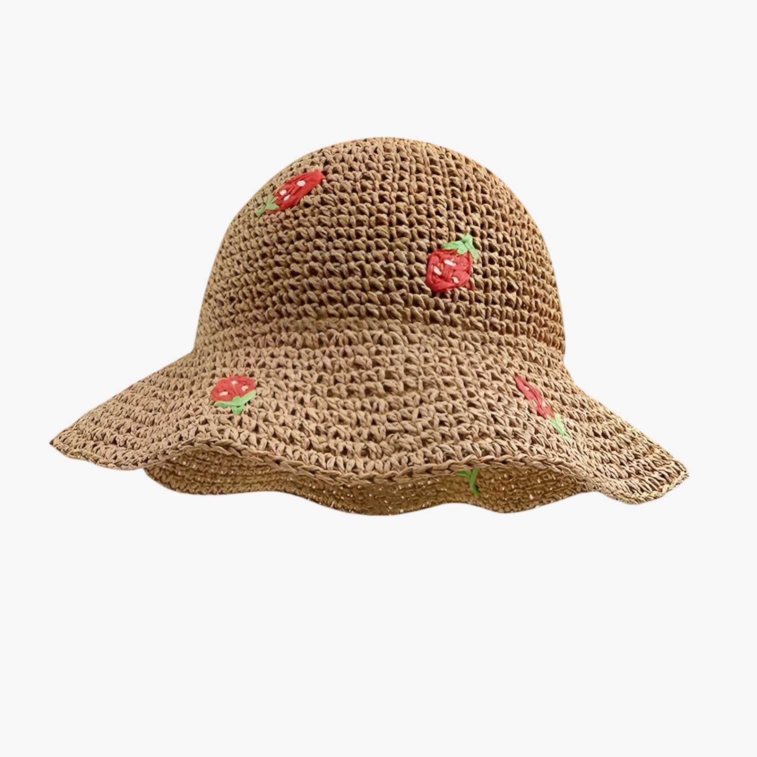 Kira | Strawberry Sun Hat – Foldable, handmade and fashion-conscious protection