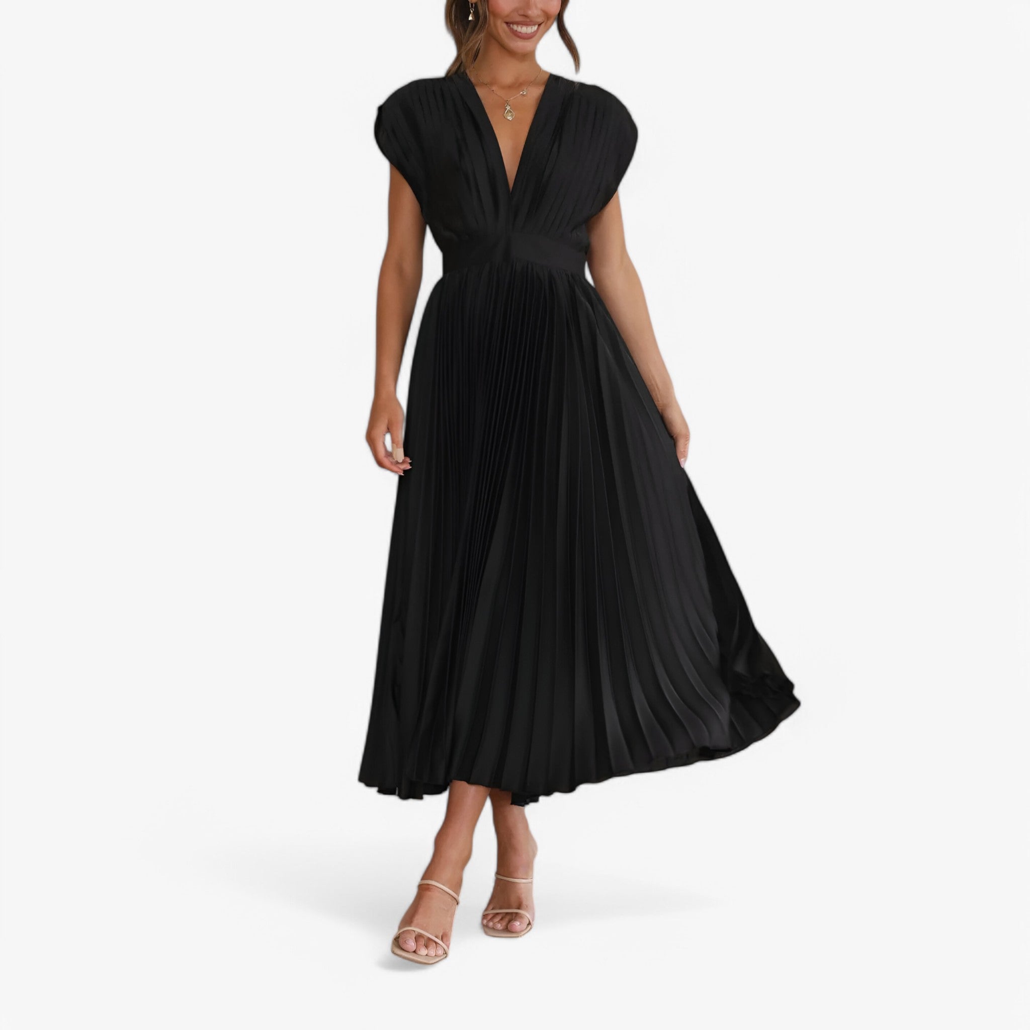 Ava | Maxi Pleated Dress – Elegant and Comfortable, Perfect for Any Occasion