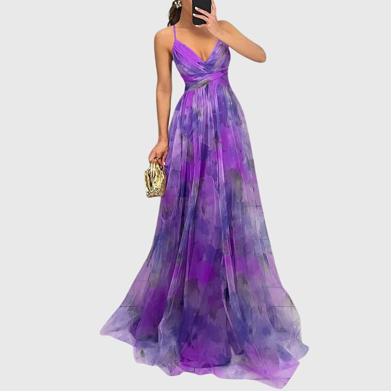 Giselle | Floral Maxi Dress — Elegant, Flowing Silhouette