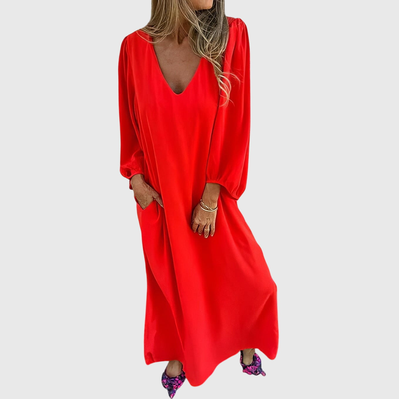 Carol - Boho Maxi Dress with Pockets for Effortless Style