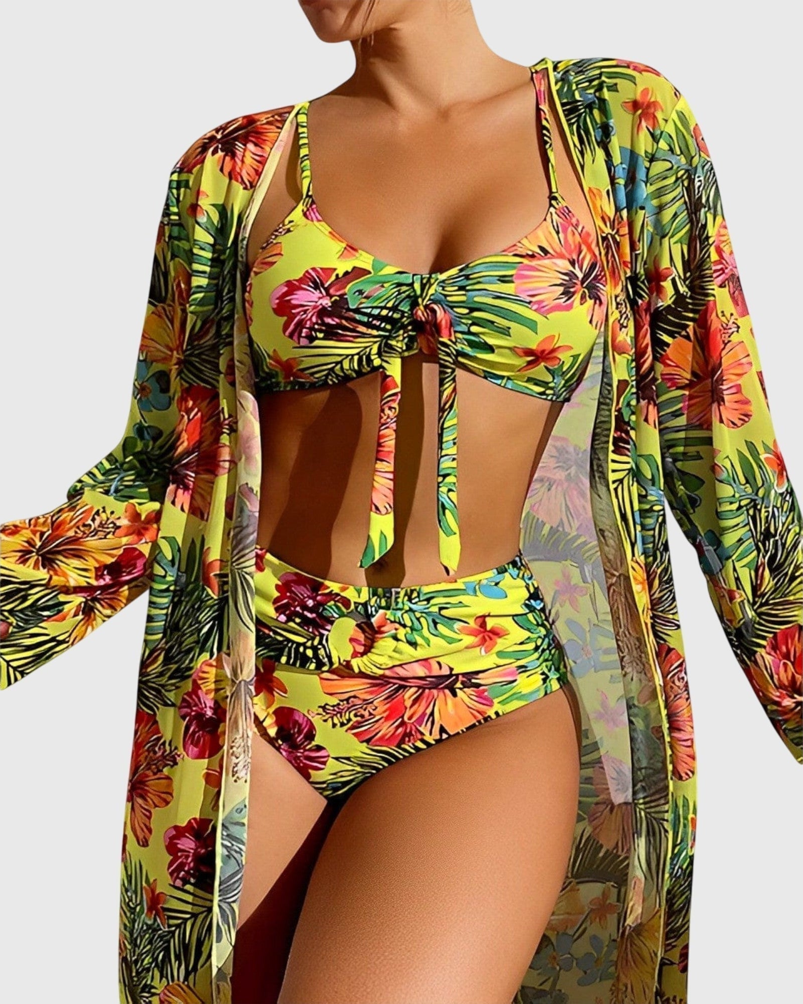 Amelia Women's Tropical-Print Bikini Swimsuit Set