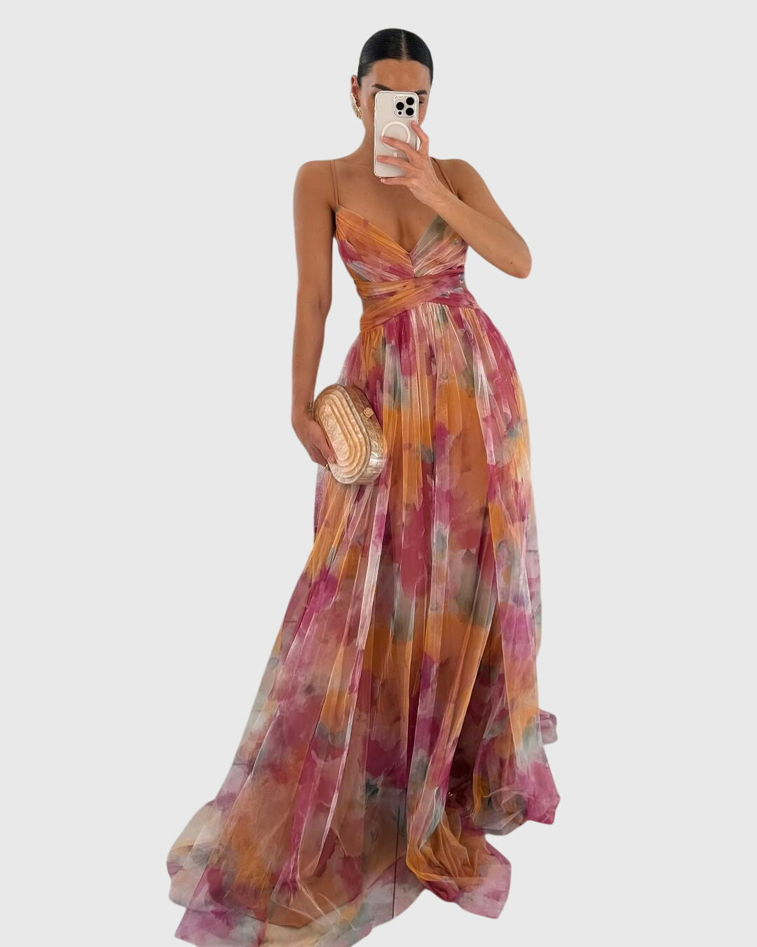 Giselle | Floral Maxi Dress — Elegant, Flowing Silhouette
