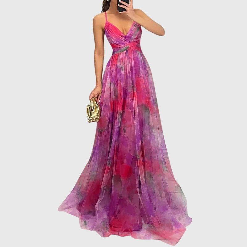 Giselle | Floral Maxi Dress — Elegant, Flowing Silhouette
