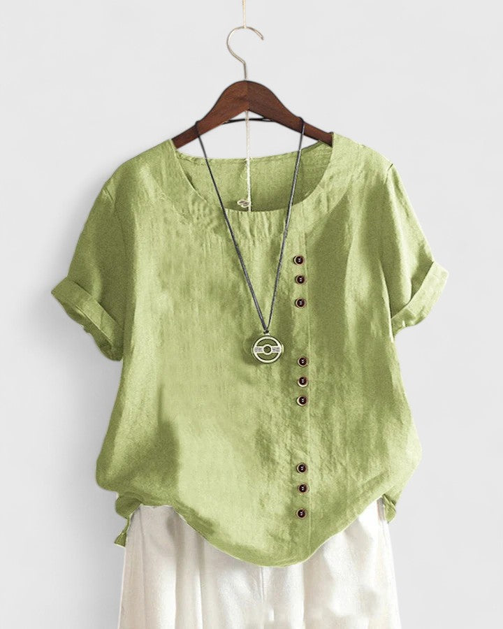 Elisavie Cozy Short-Sleeve Top – Soft, Everyday Comfort