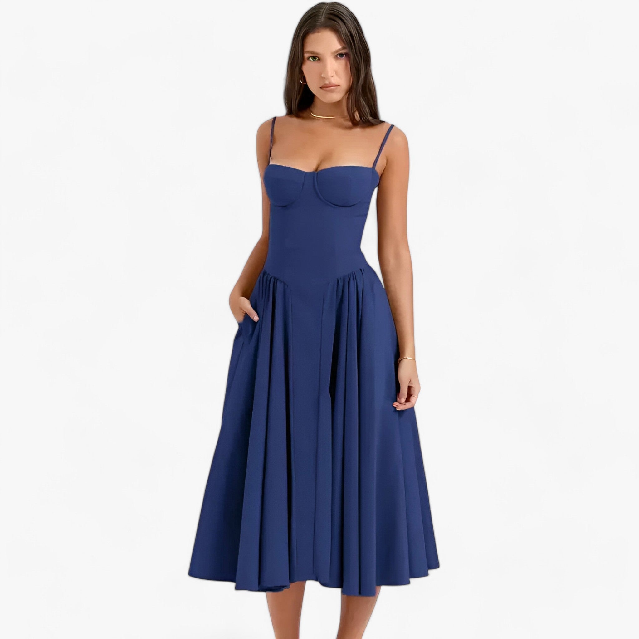 Solana Corset Dress – Timeless Elegance in a Slim Silhouette