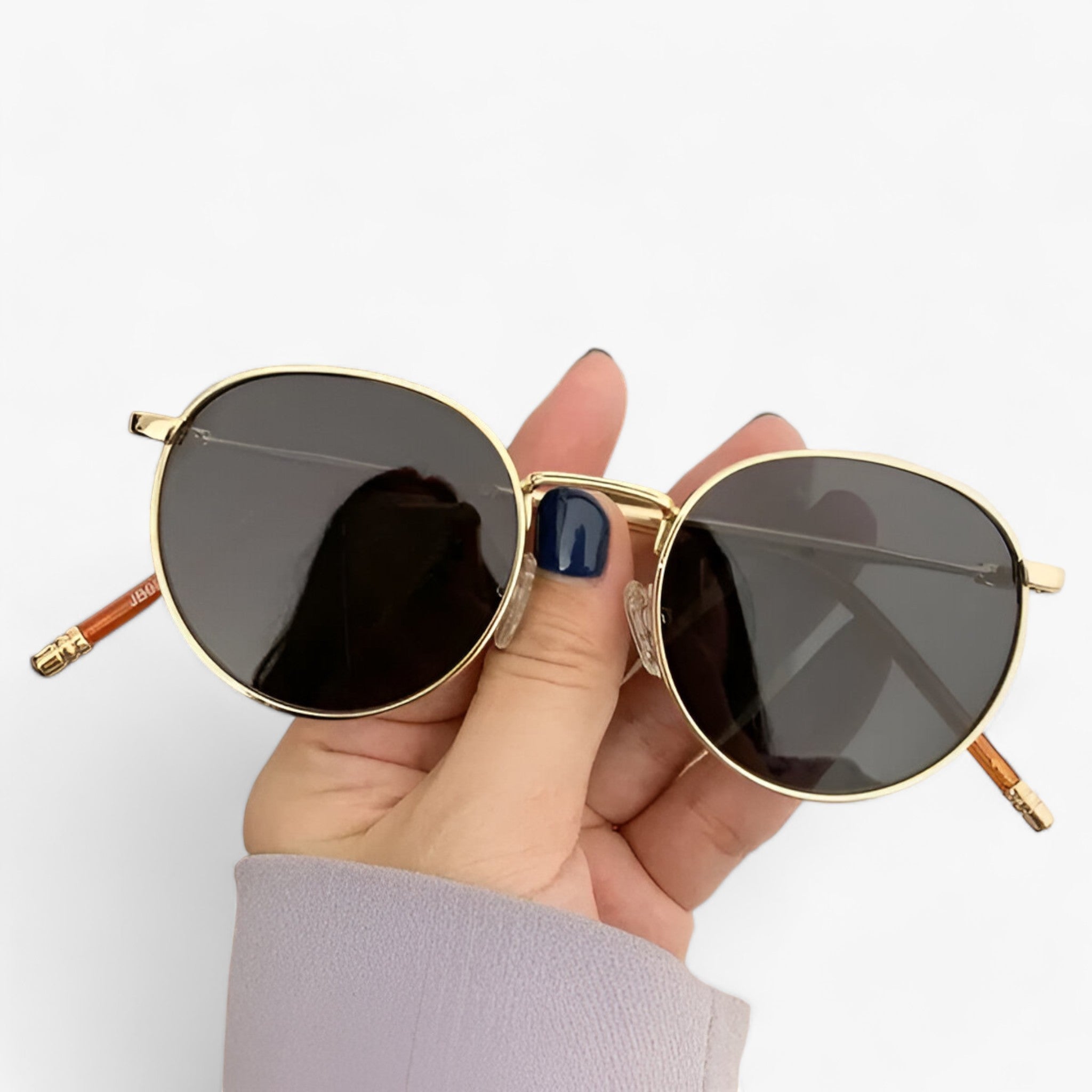 Stylish designer sunglasses with elegant round lenses